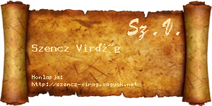Szencz Virág névjegykártya