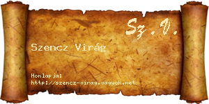 Szencz Virág névjegykártya